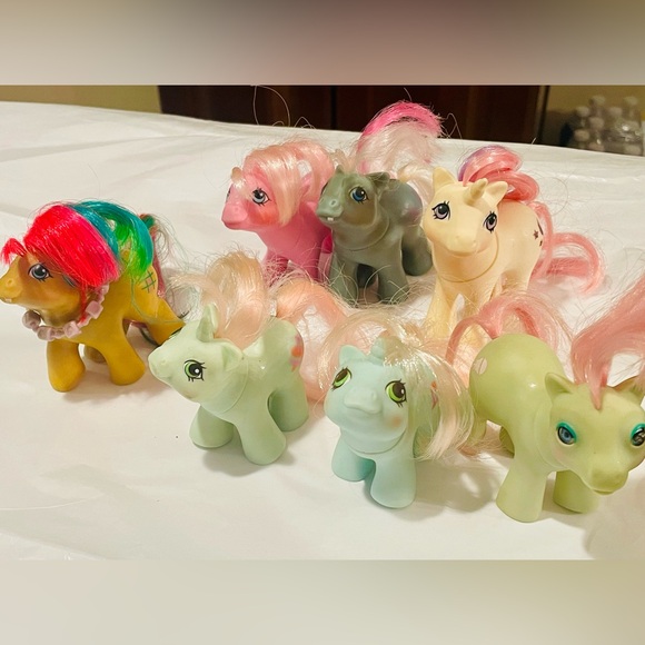 Vintage My Little Pony Babies lot MLP 7 ponies - Picture 5 of 13
